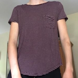 Striped American Eagle T Shirt